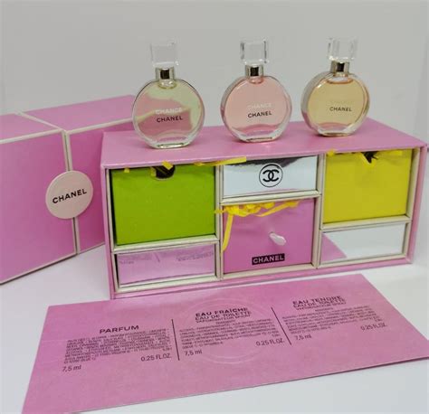 chanel perfume red box|chanel miniature perfume gift set.